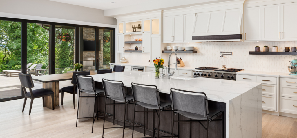 Residential kitchen cleaned and maintained by local team.